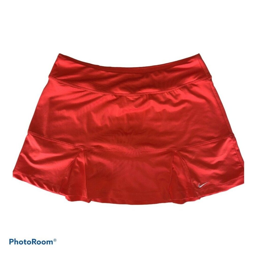Nike Tennis Skirt Skort Shorts Orange Athletic